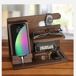 Organizer - Walnut Nightstand Caddy